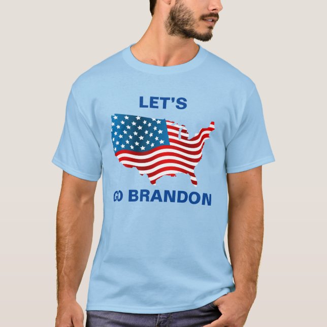 Lets Go Brandon.Manar T-Shirt (Framsida)