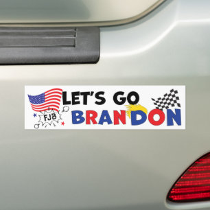 LETS GO BRANDON med Trump Hair Bildekal
