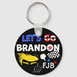 LETS GO BRANDON MED TRUMP NYCKELRING