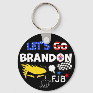 LETS GO BRANDON MED TRUMP NYCKELRING