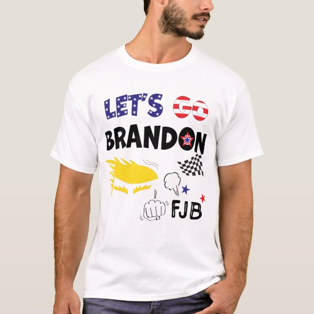 LETS GO BRANDON MED TRUMP T SHIRT (Framsida)