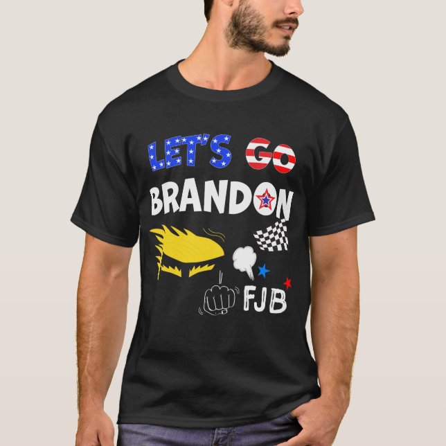 LETS GO BRANDON MED TRUMP T SHIRT (Framsida)