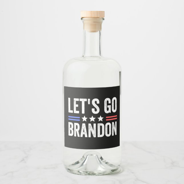 Let's Go Brandon Spritflaskor Etikett (Framsida)