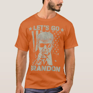Lets Go Brandon US Flagga Funny Donald Trump T Shirt
