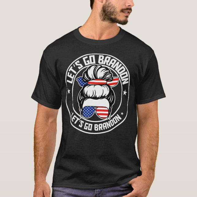 Let's Go Branson Brandon Conservative Anti Liberal T Shirt (Framsida)