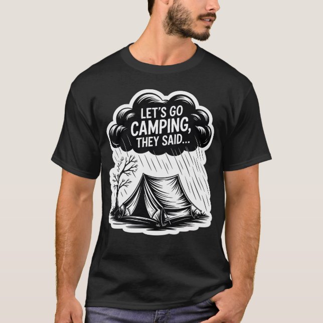 Lets Go Campinghey Said Funny Camping boy T Shirt (Framsida)