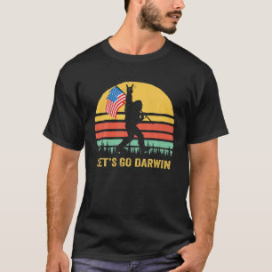 Let's Go Darwin Bigfoot Vintage Retro T Shirt