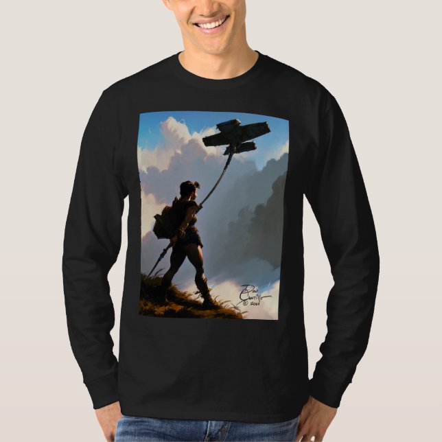 Let's Go Fly a Kite by Don Castillo Artist on FB T Shirt (Framsida)