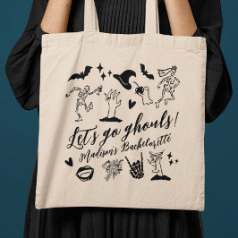 Let's Go Ghouls Spooky Whimsical Bachelorette Tygkasse
