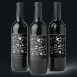 Let's Go Ghouls Spooky Whimsical Bachelorette Vinflaska Etikett<br><div class="desc">Add a spooky-chic touch to your celebration with these Let's Go Ghouls Spooky Whimsical Bachelorette Wine Bottle Labels! Featuring a playful Halloween design with bats, ghosts, and bold lettering, these labels turn any bottle into a themed party statement. Perfect for sipping with your ghoul gang or gifting to the bride-to-be,...</div>