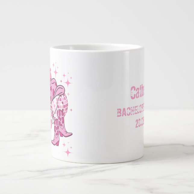 Lets Go Girls Disco Cowgirl Bachelorette Party Jumbo Mugg (Framsidan)