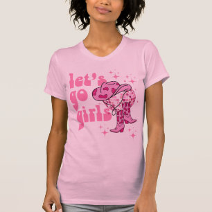 Lets Go Girls Disco Cowgirl Bachelorette Party T Shirt