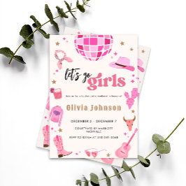 Let's Go Girls Nashville Pink Rodeo | Systerfest Inbjudningar