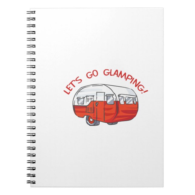 LETS GO GLAMPING ANTECKNINGSBOK MED SPIRAL (Framsidan)