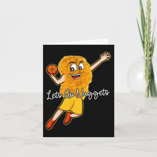 Lets Go Nuggets - Chicken Nugget Bysketbyll Player Kort (Framsida)