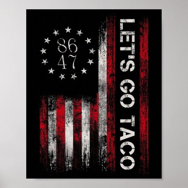 Let's Go Taco Shirt Funny Let's Go Taco 3  Poster (Framsidan)