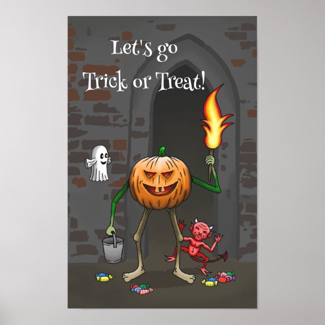 Let's go Trick or Treat with the Pumpkin  Poster (Framsidan)