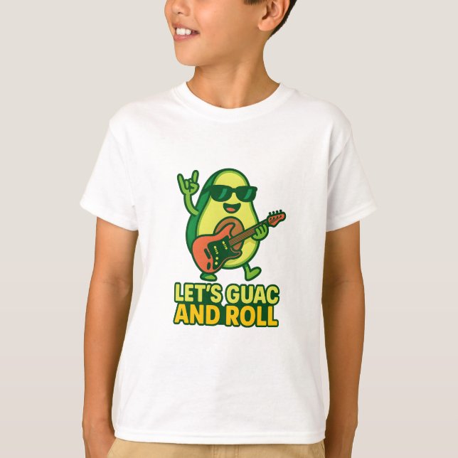 Lets Guac och Roll Avocado Shirt T Shirt (Framsida)
