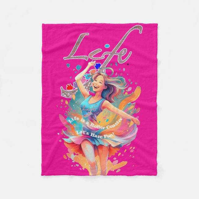 Let's Have Fun,Life a Roller Coaster Fleecefilt (Framsidan)