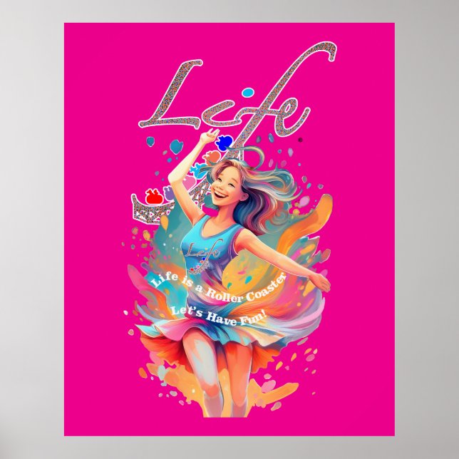 Let's Have Fun,Life a Roller Coaster Poster (Framsidan)