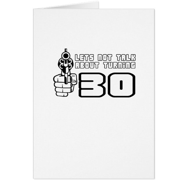 "Lets inte samtal om 30", Hälsningskort (Framsidan)