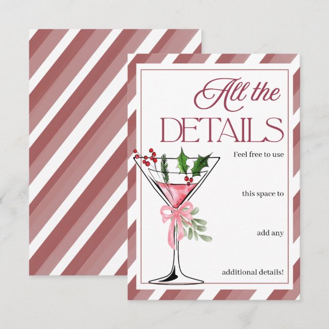 Let's Jingle and Mingle Holiday Party Details Tilläggskort (Fram/baksida)