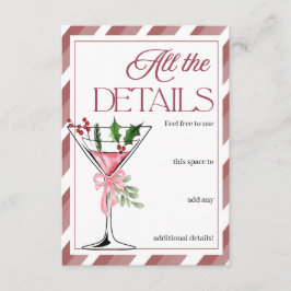 Let's Jingle and Mingle Holiday Party Details Tilläggskort