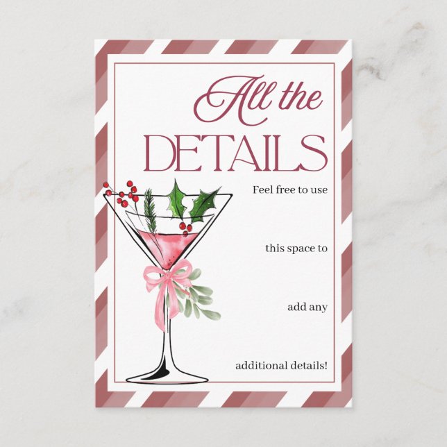 Let's Jingle and Mingle Holiday Party Details Tilläggskort (Framsida)