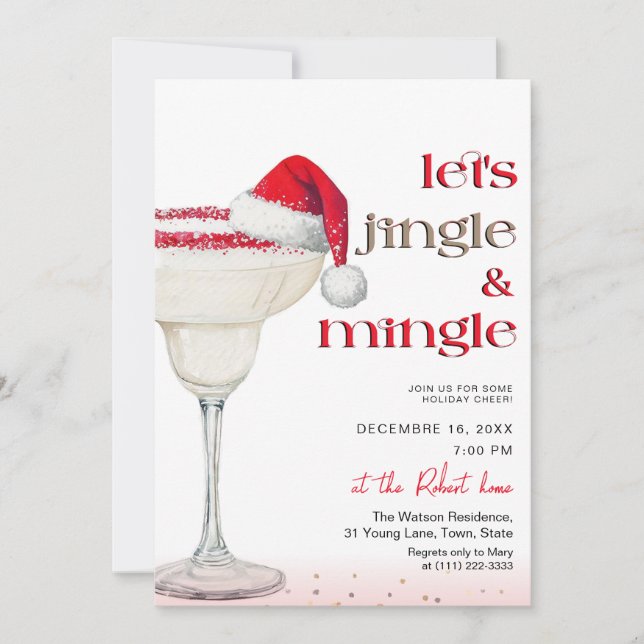 Let's jingle & mingle  Holiday party  Inbjudningar (Framsida)