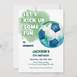 Let's kick up some fun Soccer Inbjudningar