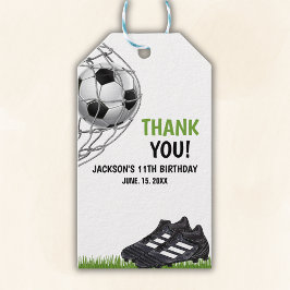 Let's Kick up the fun!, Cute Soccer Birthday Presentetikett