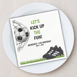 Let's Kick up the fun!, Fun Soccer Birthday Pappersservett