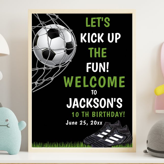 Let's Kick up the fun!, Funny Soccer Birthday Poster (Skapare uppladdad)