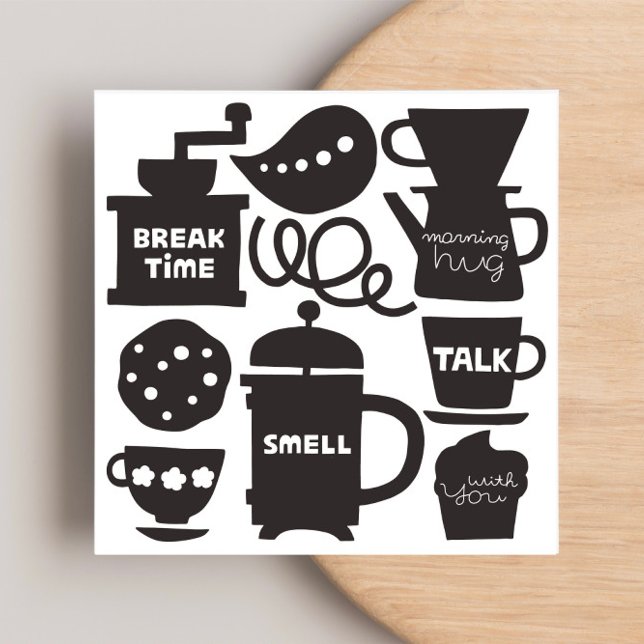 LET'S MET FOR COFFEE Flat Note Card Tack Kort (Skapare uppladdad)