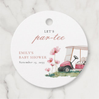 Let's Par-tee Golf Baby Shower Gåvor Etiketter