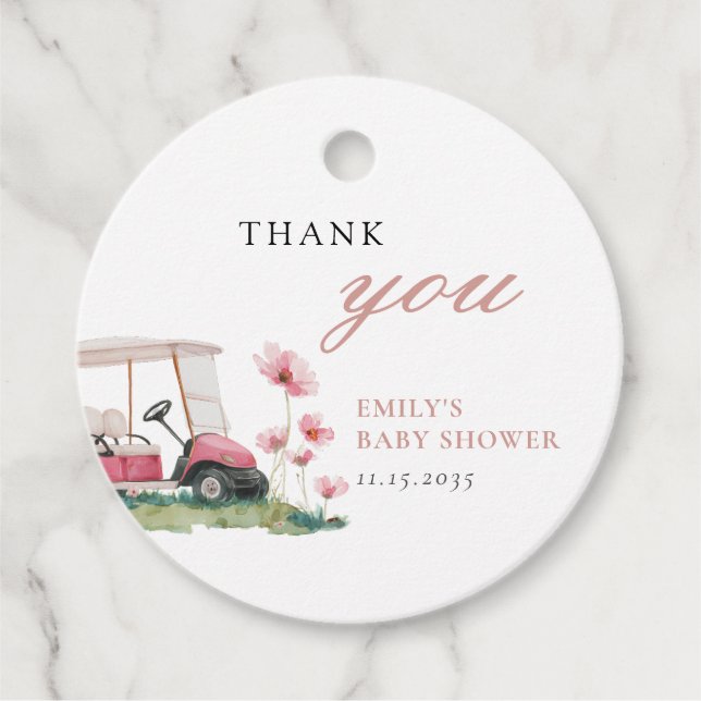 Let's Par-tee Golf Baby Shower Gåvor Etiketter (Framsida)