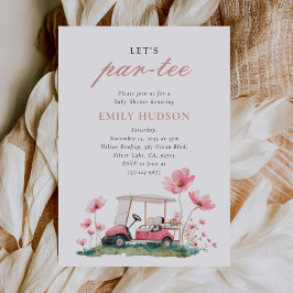 Let's Par-tee Golf Baby Shower Inbjudningar
