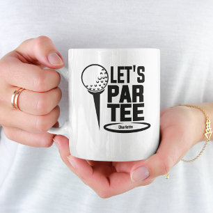 Lets Par Tee Golf Funny Personlig Kaffemugg