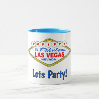 Lets Party 50th Vegas Mug Mugg