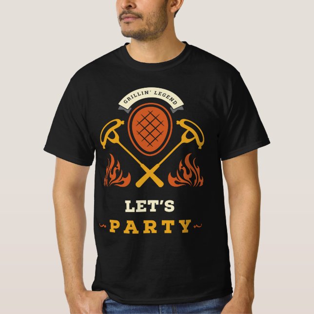 Lets Party (Grill Party) T Shirt (Framsida)