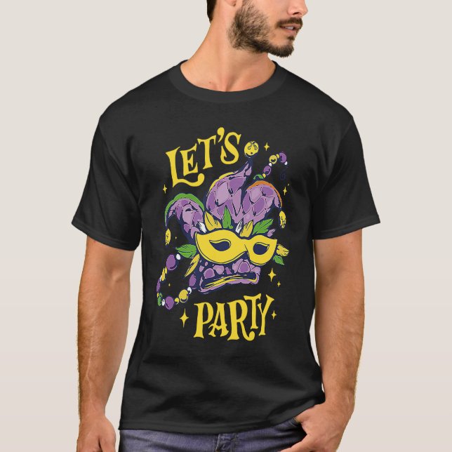 Let's Party Mardi Gras Party Parade Shenanigans Ca T Shirt (Framsida)