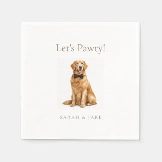 Let's Pawty! Custom Pet Bow Tie Wedding II Pappersservett