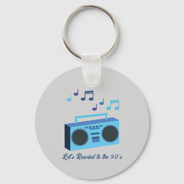 Let's rewind to the 90's nyckelring (Framsida)
