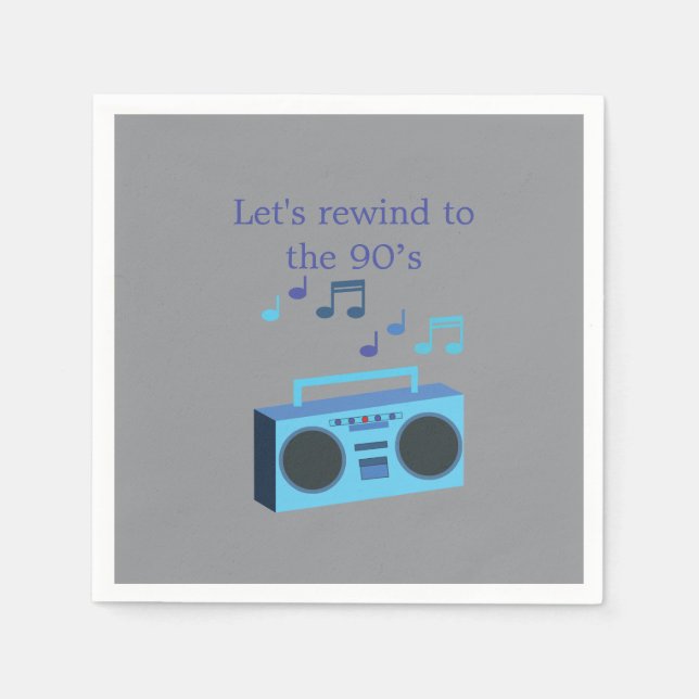 Let's rewind to the 90's pappersservett (Framsidan)