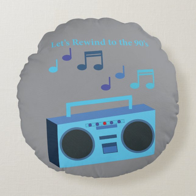 Let's rewind to the 90's rund kudde (Framsidan)