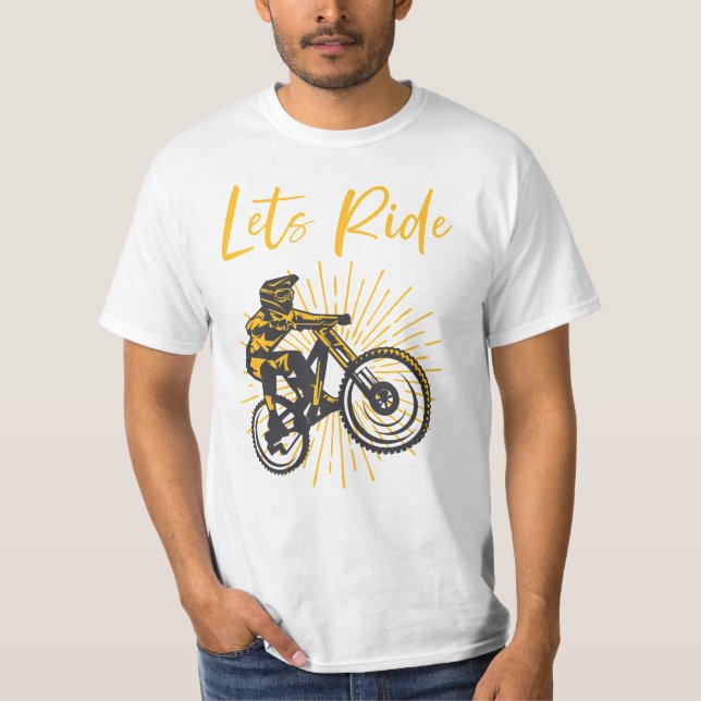 Lets Ride, Bike älskare T Shirt (Framsida)