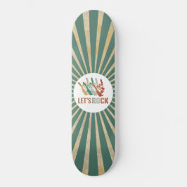 Let's Rock and roll Vintage Mini Skateboard Bräda 18,5 Cm
