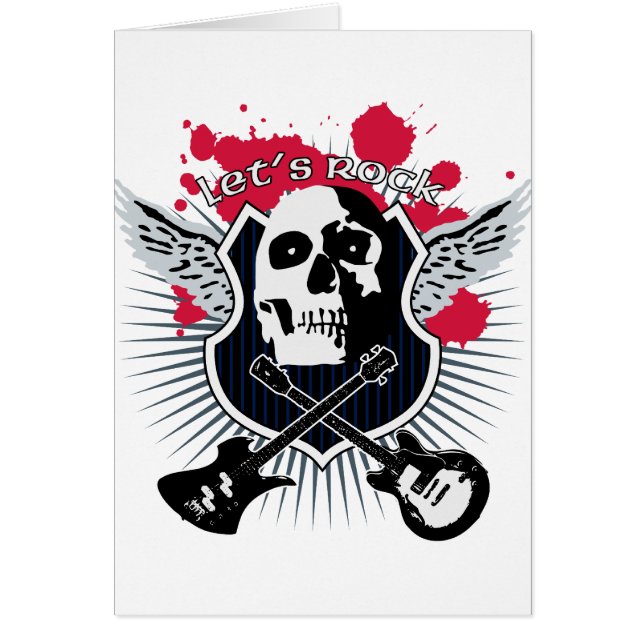 Let's rock! hälsningskort (Framsidan)