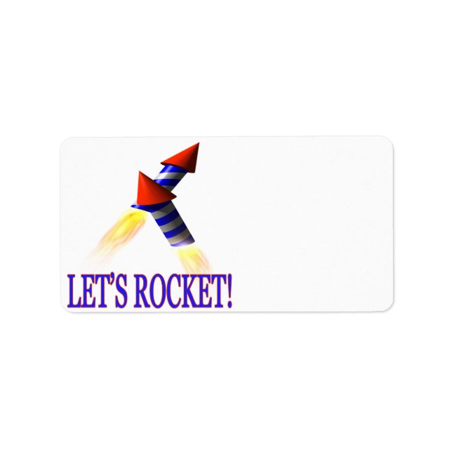 Lets Rocket Adressetikett (Framsidan)