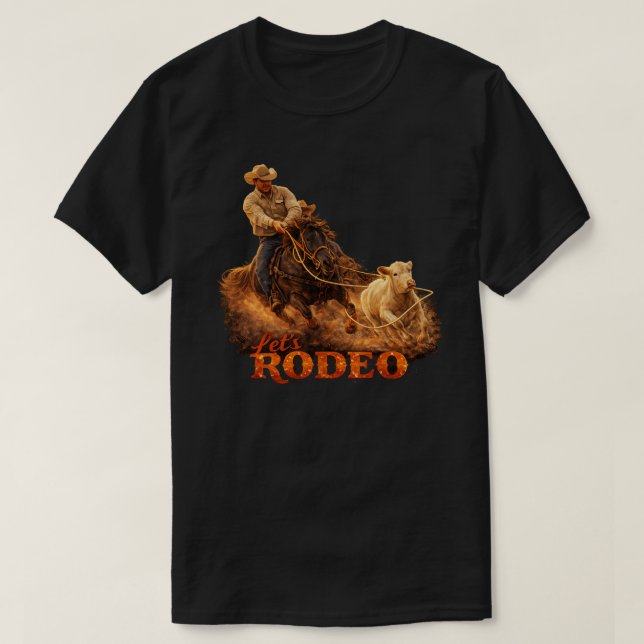 "Let's Rodeo" Kalvropare t-shirt (Design framsida)